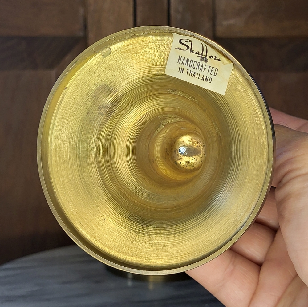Brass Chinoiserie Candle Holders - Picture 5 of 12